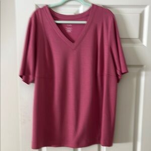 Pure Jill Women's Pink V-Neck Tunic